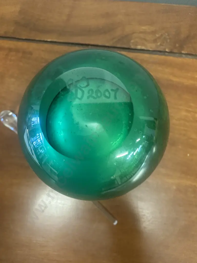 Green Glass Perfume Bottle 2007 H20cm. Image 1++